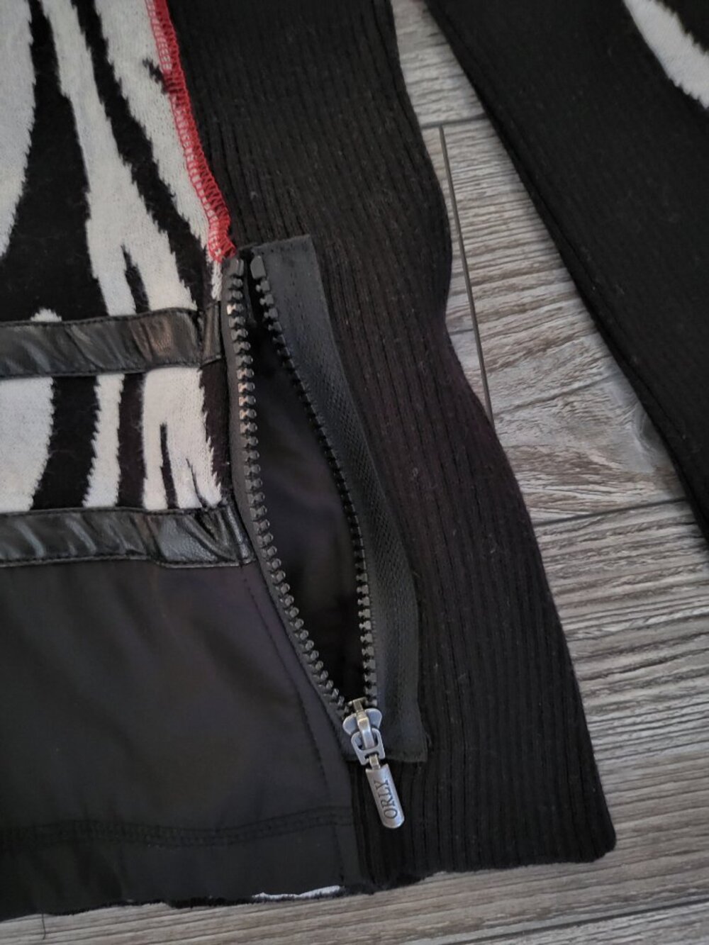 Abstract Knit Full Zip Cardigan Jacket Sweater Women Size S Small - Picture 7 of 13